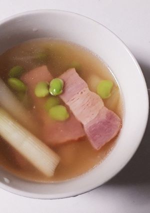 長ネギとベーコンのスープ-レシピのメイン写真