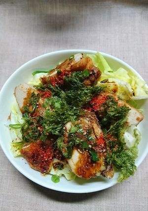 春キャベツと鶏天の甘辛丼(^o^)-レシピのメイン写真