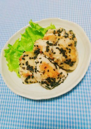 お弁当に♪ヘルシー♡ささ身の胡麻塩焼き-レシピのメイン写真