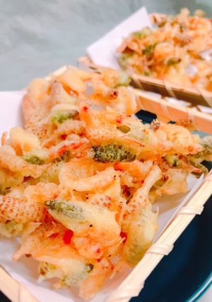 春！つくしと釜揚げ桜えびのかき揚げ-レシピのメイン写真