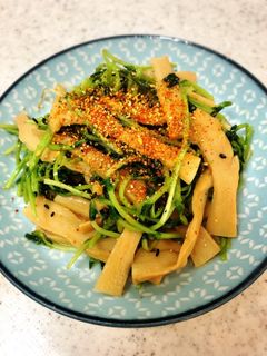 メンマと豆苗の簡単炒め-レシピのメイン写真