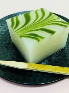 緑鮮やか♪高齢者向け抹茶マーブルようかん-レシピのメイン写真
