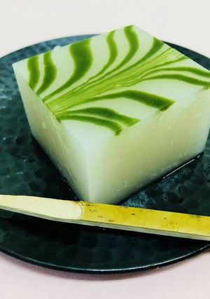 緑鮮やか♪高齢者向け抹茶マーブルようかん-レシピのメイン写真