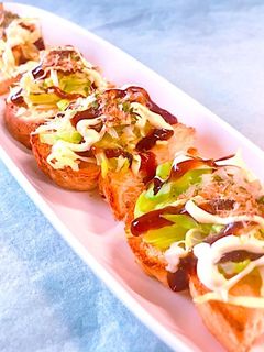 朝食に!お好み焼き風カリカリ トースト-レシピのメイン写真