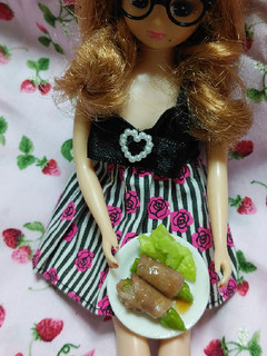 リカちゃんサイズ♡アスパラ肉巻きꕤ*.゚-レシピのメイン写真