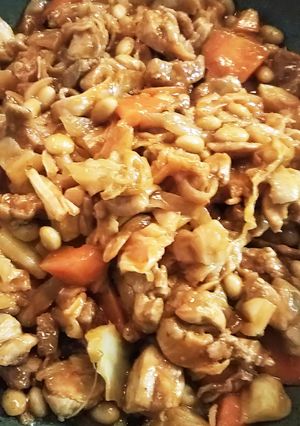 モモ肉と大豆の野菜たっぷりケチャップ煮-レシピのメイン写真