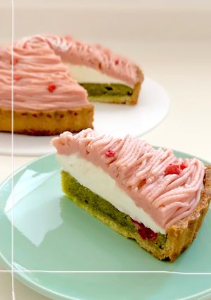 かわいい春色♡桜のモンブランタルト-レシピのメイン写真