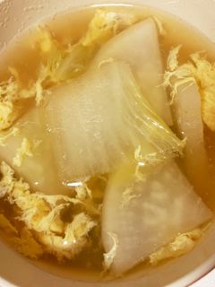 大根と白菜の卵とじスープ-レシピのメイン写真