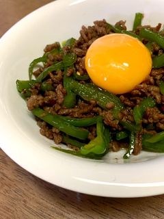 簡単!ピーマンと挽肉の甘辛炒め♪-レシピのメイン写真