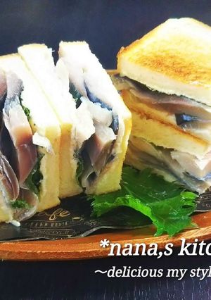 ＊〆鯖とクリームチーズのサンドイッチ-レシピのメイン写真