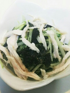 水菜と蒸し鶏の海苔ナムル-レシピのメイン写真