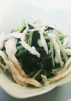 水菜と蒸し鶏の海苔ナムル-レシピのメイン写真