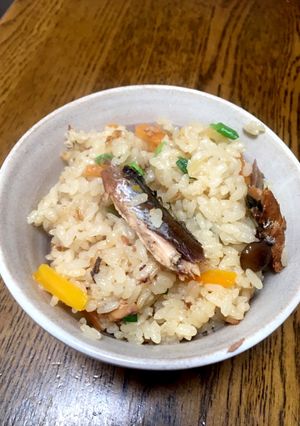さんまの蒲焼缶の炊き込みご飯-レシピのメイン写真
