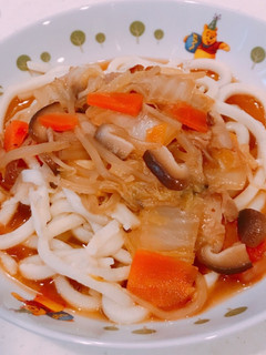 豚肉と白菜の、五目餡掛け焼きうどん-レシピのメイン写真