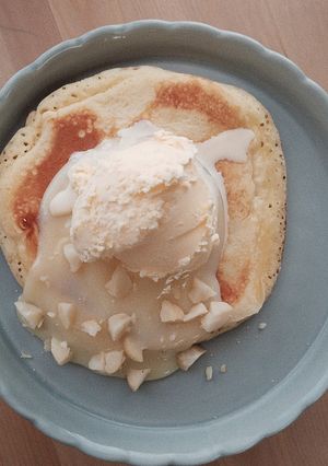 ヨーグルト100%もっちりパンケーキ-レシピのメイン写真