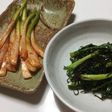 わけぎのキムチ&塩昆布和え