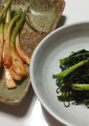 わけぎのキムチ&塩昆布和え-レシピのメイン写真