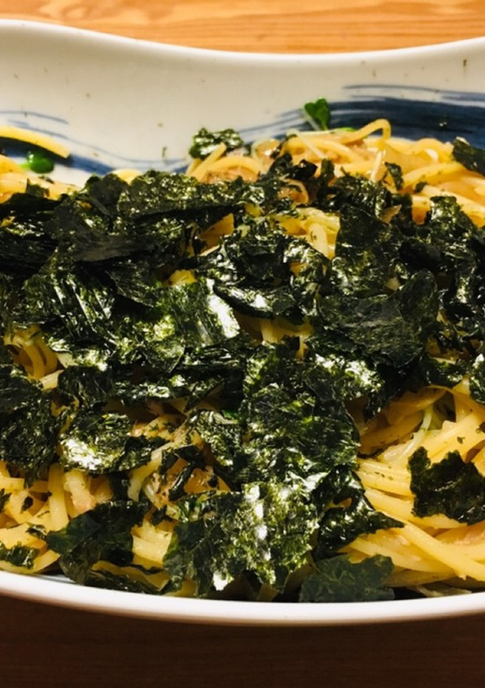 ツナと玉ねぎとかいわれの和風パスタ-レシピのメイン写真