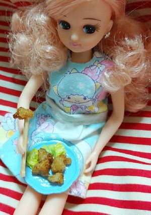 リカちゃんサイズ♡鳥の唐揚げꕤ*.ﾟ-レシピのメイン写真