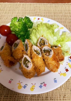 豚肉しゃぶ肉の梅しそ巻き(^-^)-レシピのメイン写真