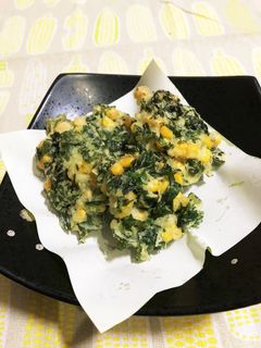春菊が主役♡春菊のかき揚げコーン入り-レシピのメイン写真