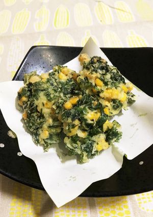 春菊が主役♡春菊のかき揚げコーン入り-レシピのメイン写真