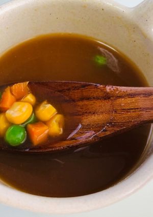サッポロ一番カレーラーメンでカレースープ-レシピのメイン写真