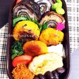 断面がきれい♡海苔肉巻きとかぼちゃ餅弁当