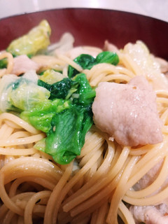 豚バラレタスと大葉の和風パスタ-レシピのメイン写真