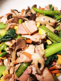 きのこと青菜の炒め物-レシピのメイン写真