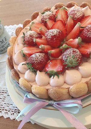 ピンクがかわいい♡ラズベリーチーズケーキ-レシピのメイン写真