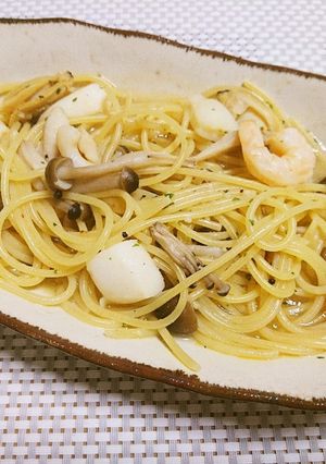 ランチに♫シーフード入りペペロンチーノ-レシピのメイン写真