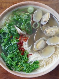 あさりと菜の花のにゅうめん-レシピのメイン写真