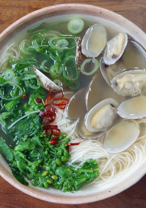 あさりと菜の花のにゅうめん-レシピのメイン写真