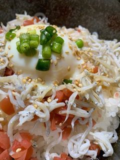 さっぱり簡単美味しい梅しらす丼 温玉のせ-レシピのメイン写真