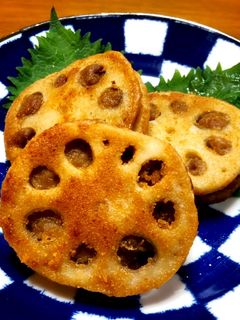 我が家のれんこんのはさみ揚げ *☻*-レシピのメイン写真