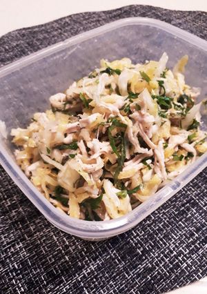 むね肉と新玉ねぎと春キャベツの香味和え★-レシピのメイン写真