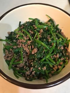 ほうれん草と合挽肉のナムル-レシピのメイン写真