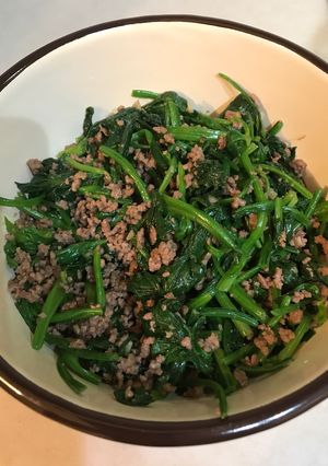 ほうれん草と合挽肉のナムル-レシピのメイン写真