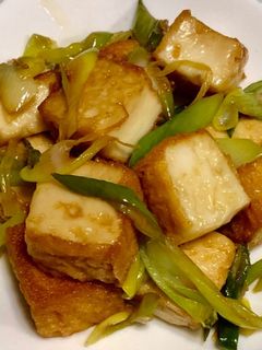 簡単☆厚揚げとねぎのバターぽん酢焼き-レシピのメイン写真
