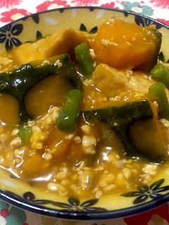 味付けは1:1で簡単♫かぼちゃのそぼろ煮-レシピのメイン写真