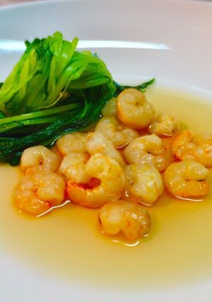 No2212 水菜とむきエビの煮浸し-レシピのメイン写真
