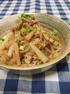 筍と糸こんにゃくのピリ辛いため煮-レシピのメイン写真