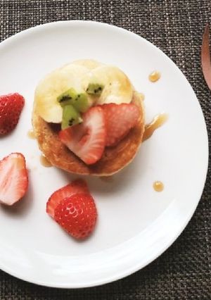 しっとり系バナナの米粉パンケーキ-レシピのメイン写真