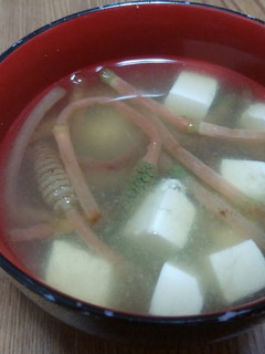 簡単!土筆と豆腐の味噌汁-レシピのメイン写真