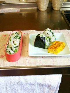 菜の花とシラスのおにぎり-レシピのメイン写真