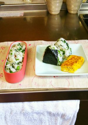 菜の花とシラスのおにぎり-レシピのメイン写真