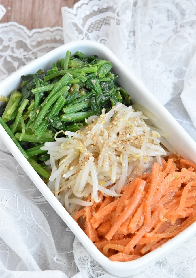 野菜たっぷり3種のナムル【作り置き】-レシピのメイン写真