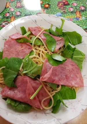 ソフトサラミパスタ-レシピのメイン写真