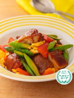 照焼きチキンと彩り野菜の卵炒め-レシピのメイン写真